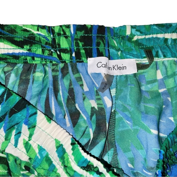 🌴 Calvin Klein Tropical Wide-Leg Pants | Size 10 - Picture 2 of 4